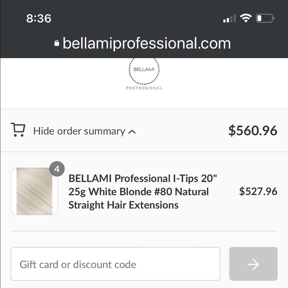 Bellami hair extensions… worn once for a wedding